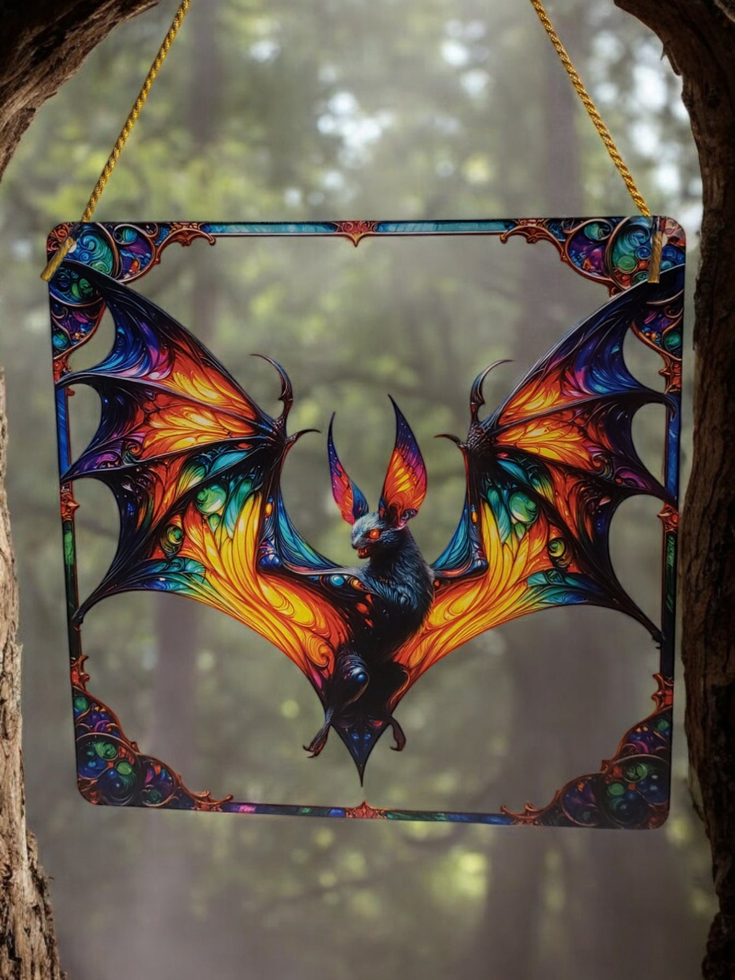 Halloween Suncatcher, Mooncatcher, Stained Glass