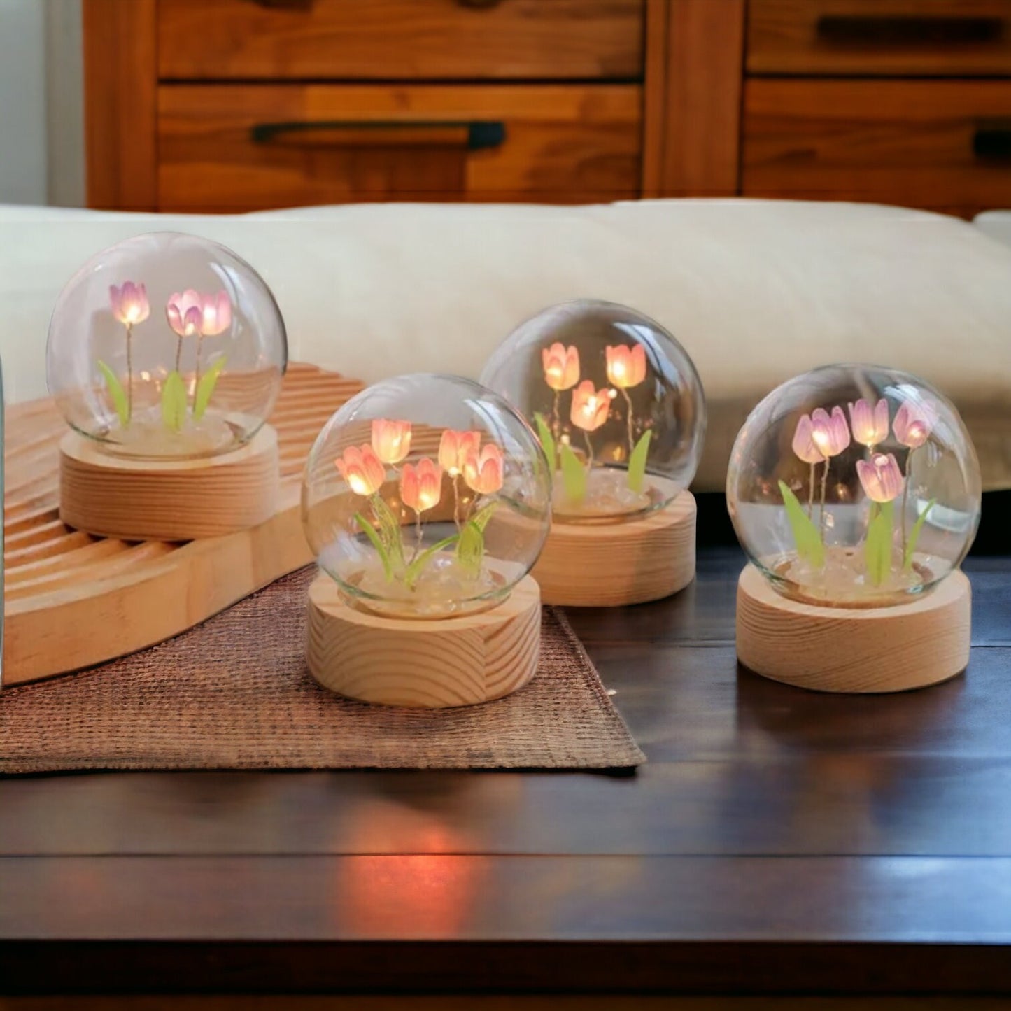 DIY Tulip Kit Lamps, New Frosted Tulips